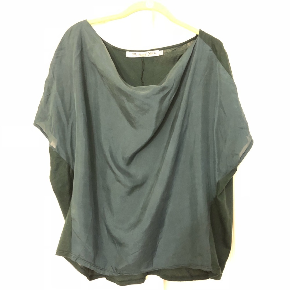 Michael Stars Emerald Green blouse OS